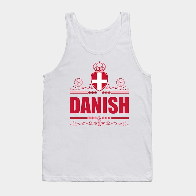 DANISH FOOTBALL GIFT | RED VIGNETTE Tank Top by VISUALUV